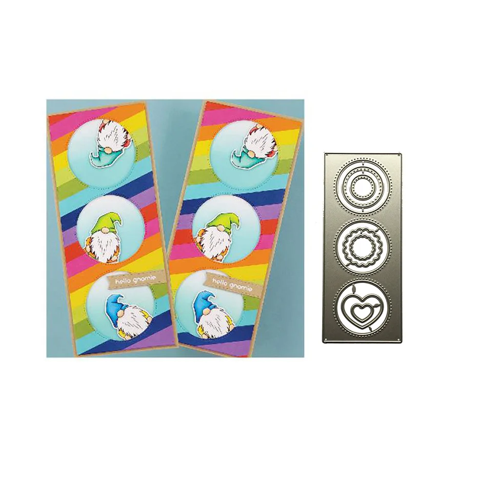 

Round Photo Frame Square Cover Scrapbooking Cutting Dies Yiwu stock clearance DIY Paper gift Card Making metal craft Album