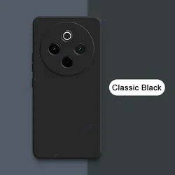 Enhanced Liquid Silicone Shockproof Phone Case - Soft 360° Protective Back Cover for Vivo iQOO Z10 (Classic Black)