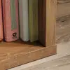 5-Shelf Adjustable Wood Bookcase Storage Shelf Sindoori Mango Finish Durable Lightweight Engineered Wood Living Room Furniture 6