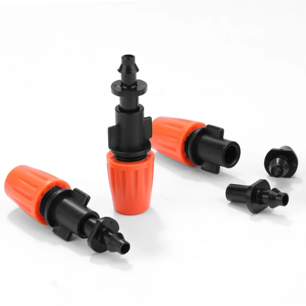10pcs Micro Barbed Nozzle Adjustable Misting Sprinklers Plastic Portable Multi-function Durable Gardening Watering System Tools