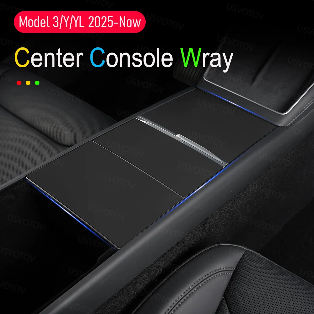 Per Tesla Model 3 Y YL 2025 2026: Rivestimento per Console Centrale, Copertura Protettiva per Pannello di Controllo Centrale, Accessori con Adsorbimento Elettrostatico - Image 3