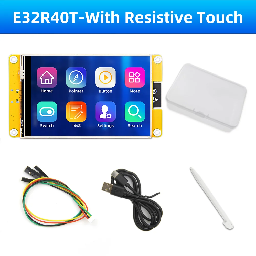 ตัวเลือกสินค้า บอร์ดพัฒนา ESP32 Arduino LVGL WIFI Bluetooth พร้อมหน้าจอแสดงผลอัจฉริยะ LCD TFT ขนาด 2.8/3.2/3.5/4 นิ้ว รองรับระบบสัมผัส ความละเอียด 240*320