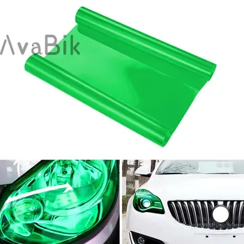Pellicola Protettiva per Fari Auto, Pellicola Verde in PVC, Vinile Adesivo Cambia Colore, Adesivo per Fanali Posteriori per Styling Veicoli