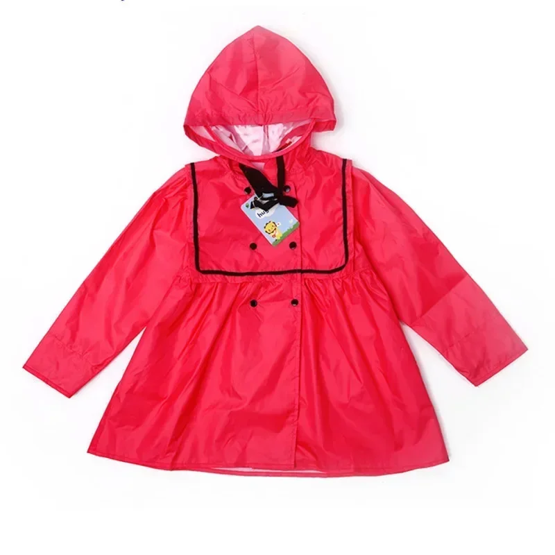 Raincoat Poncho Solid Princess Style kid's Raincoat Fashionable Girl Rain Poncho Waterproof and Breathable Rain Cover Comfortable Jacket