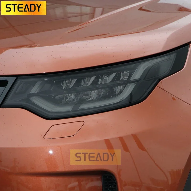 

Car Headlight Protective Film Front Light Transparent Black TPU Sticker For Land Rover Discovery 5 L462 2017-On Accessories