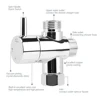 1-2PCS Diversion Valve Tap Anti-scratch Faucet T Adapter Corrosion Resistant Shower Head Diverter Valve Bathroom Accessories 5