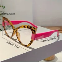 Nouvelles lunettes œil de chat haute définition à la mode avec grand cadre, conception de blocage de couleur et lunettes Anti-lumière bleue multicolores 5