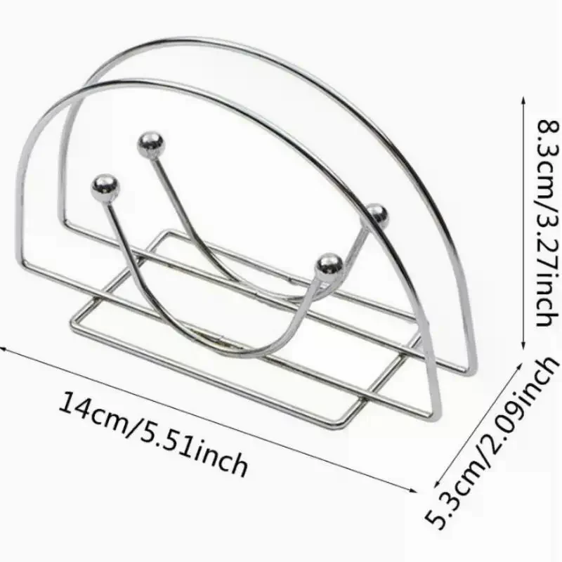 우아한 금속 철제 냅킨 홀더 종이 보관함 주방 가정 레스토랑 테이블 액세서리
