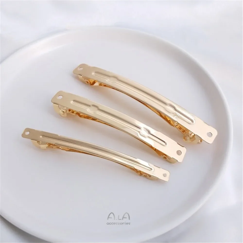 

14K Gold Color South Korea new hairpin top clip manual DIY hair act the role of material head jewelry spring hairpin accessorie
