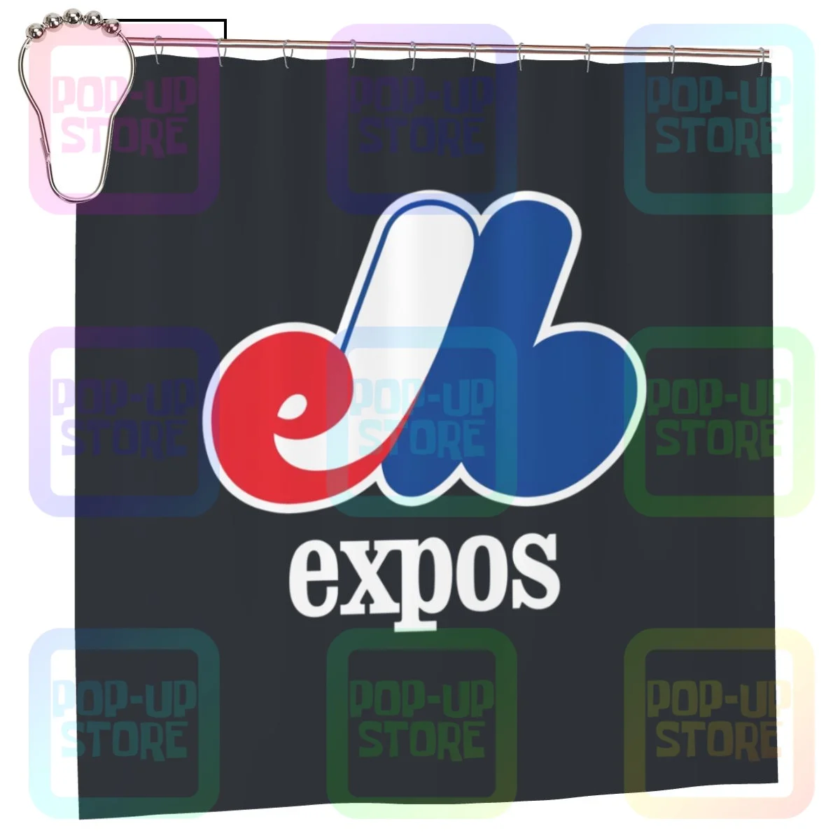 MontrealExposBaseballQuebecCanadaRoyalShowerCurtainBathroom