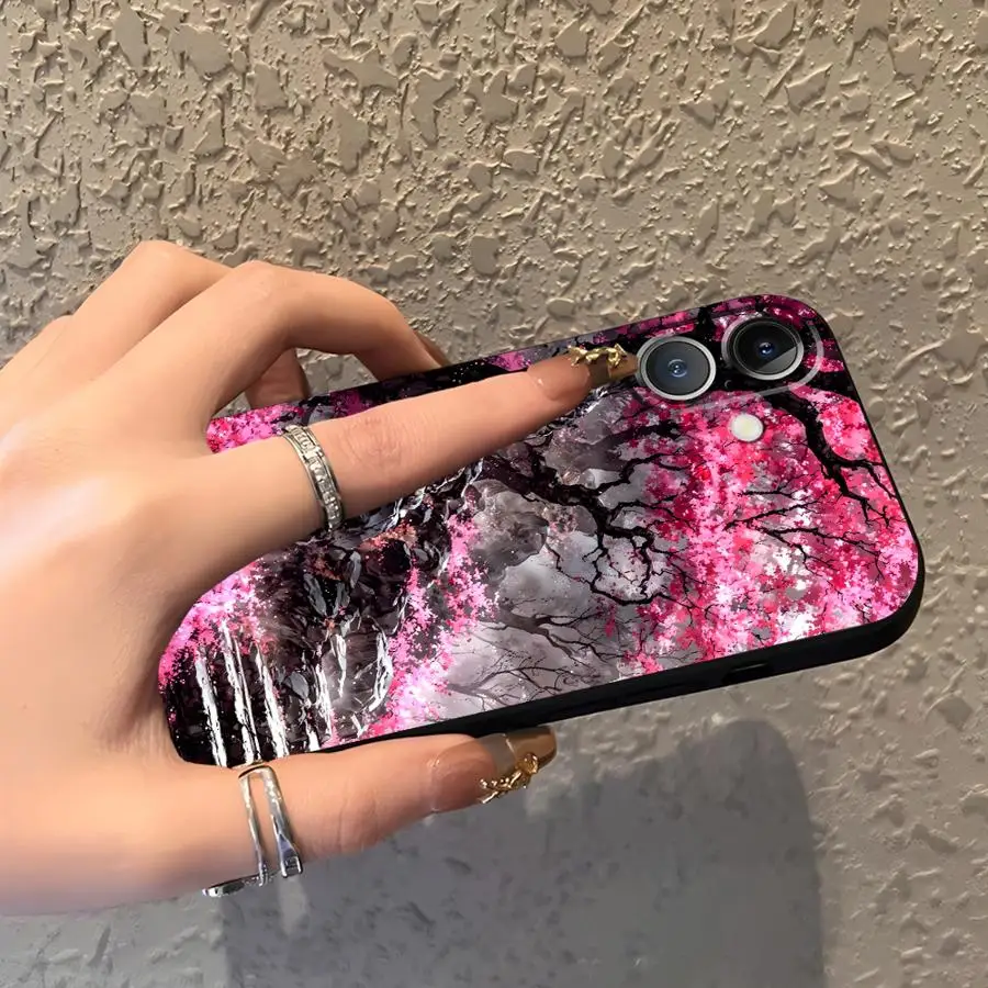 Skull and Purple Roses Art Phone Cover Case