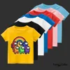 Bright rainbow stick figure print children's top T-shirt beautiful using pure cotton fabric soft and comfortable to highlight se 1
