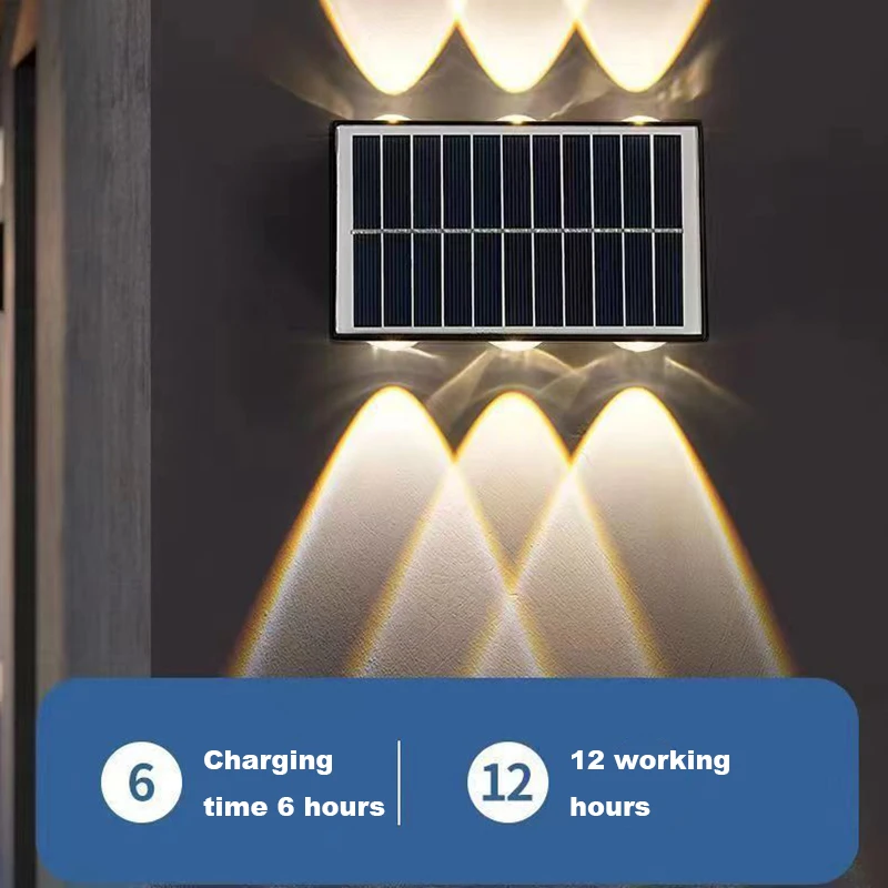 Outdoor Solar Wall Light Solar Light Waterproof Led for Courtyard Street Landscape Garden Decoration Wall Lamp