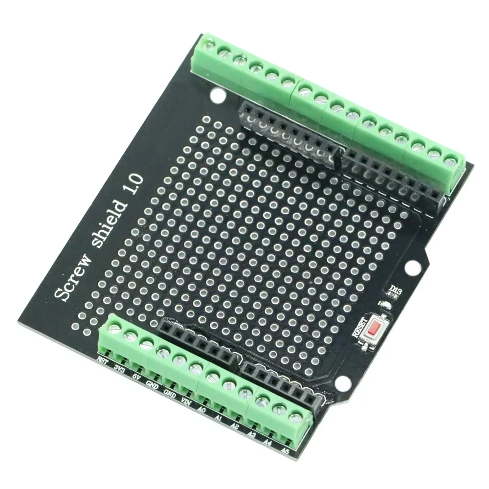 

1 шт. Proto винтовой щит для кнопки сброса Arduino с открытым исходным кодом D13 светодиодный