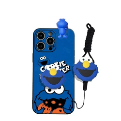 ELMO Case with Holder Rope - Blue Red - Redmi Note 9 Pro 9s (K107)