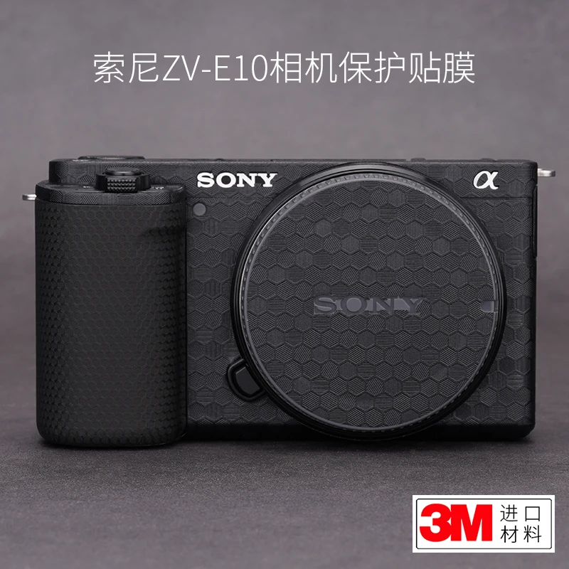 For Sony Zv-E10 Body Protection Film Sticker Zve10 Full Package Carbon Fiber Sticker Matte Silver 3M