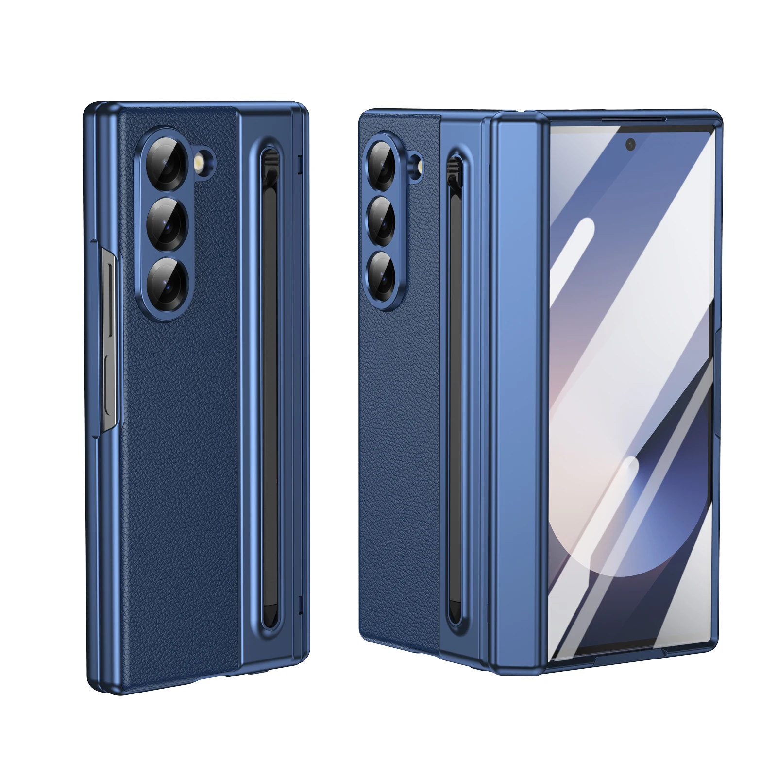 Leather Phone Case with Outer Screen Protection and S Pen Slot
