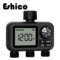 2025th Newest Eshico HCT-M08 3-Outlet Water Timer Automatic/ Manual/ Rain Delay Sprinkler 3P Watering System 3 Zone Garden Tool 1