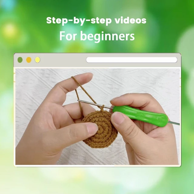 Crochet Kit for Beginners, Crochet Starter Kit with Step-by-Step Video  Tutorials, DIY Crochet Pot Plant Kits for Adults and Kids - AliExpress