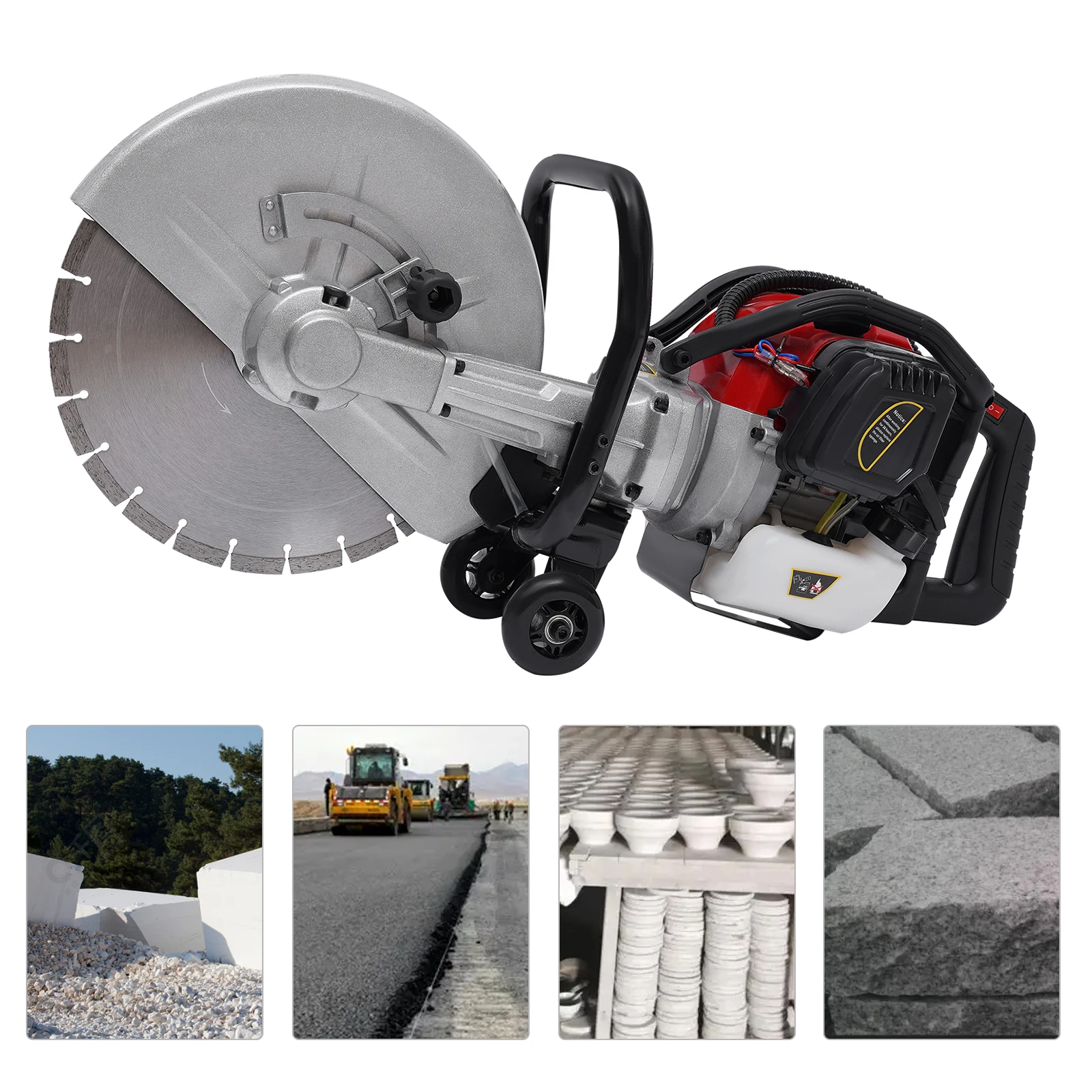 2-Stroke Gas Power 52cc Cement Wet Dry Masonry Concrete Cut Off Saw Blade