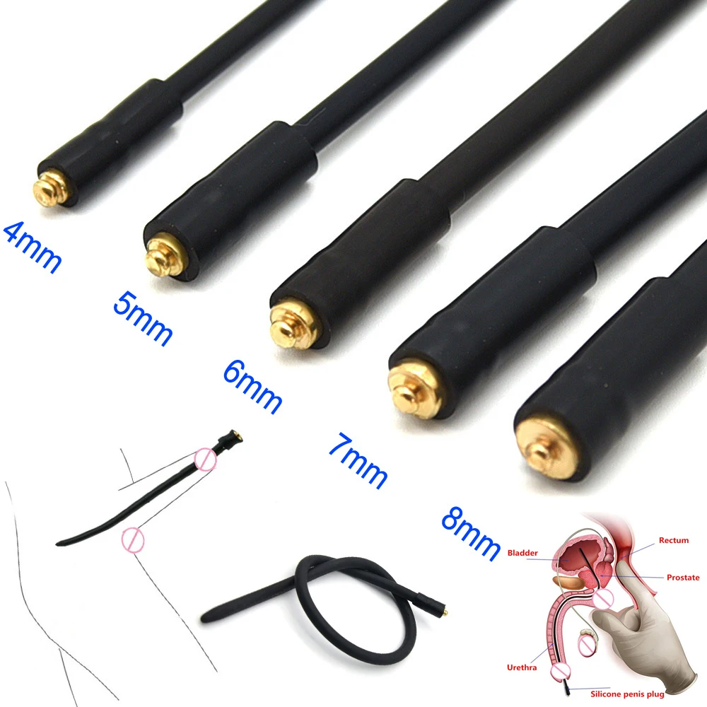 Urethral dilator silicone urethral dilator Urethral Catheter Sounding Plug Dilator Electro Stimulate Penis Plug Horse Eye Stick Electric Shock Accessories Adult Sex Toys