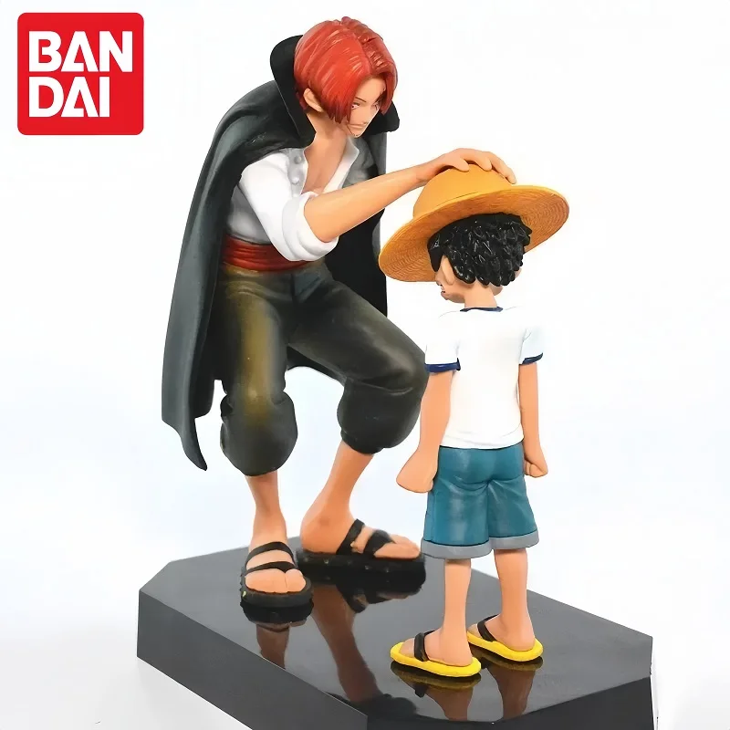 

Bandai, пиратский король, Луффи, экшн-кукла, модель игрушки из ПВХ Обезьяна D. Кукла Луффи Аниме Статуя Модель Shanks подарок на день рождения