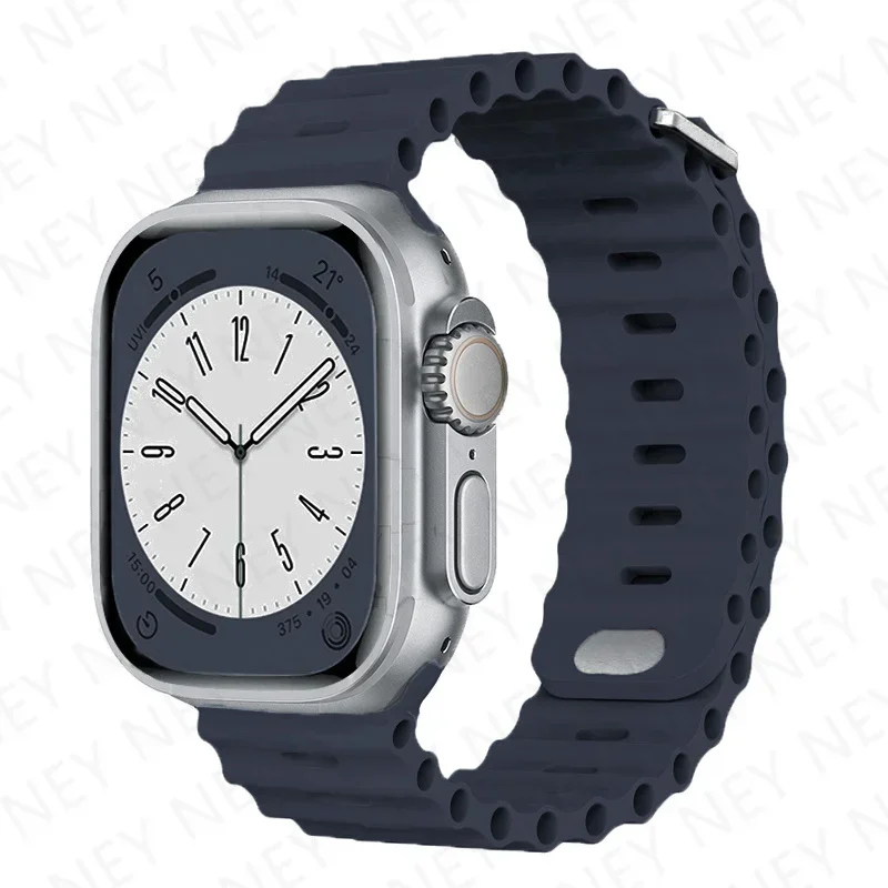 Sport Ocean Silicone Strap for Apple Watch - Premium Adjustable Band for All Sizes