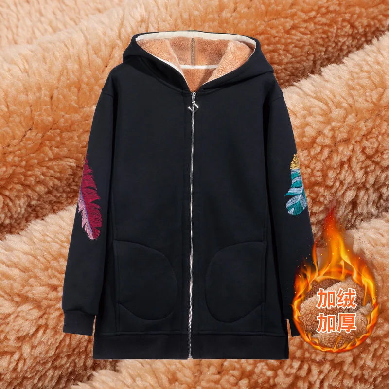 

TUHAO WOMEN Mother Mom Oversized 7XL 6XL 5XL Thick Winter Coats Sweatshirt Women Baseball Oversized Harajuku Lambswool Coat
