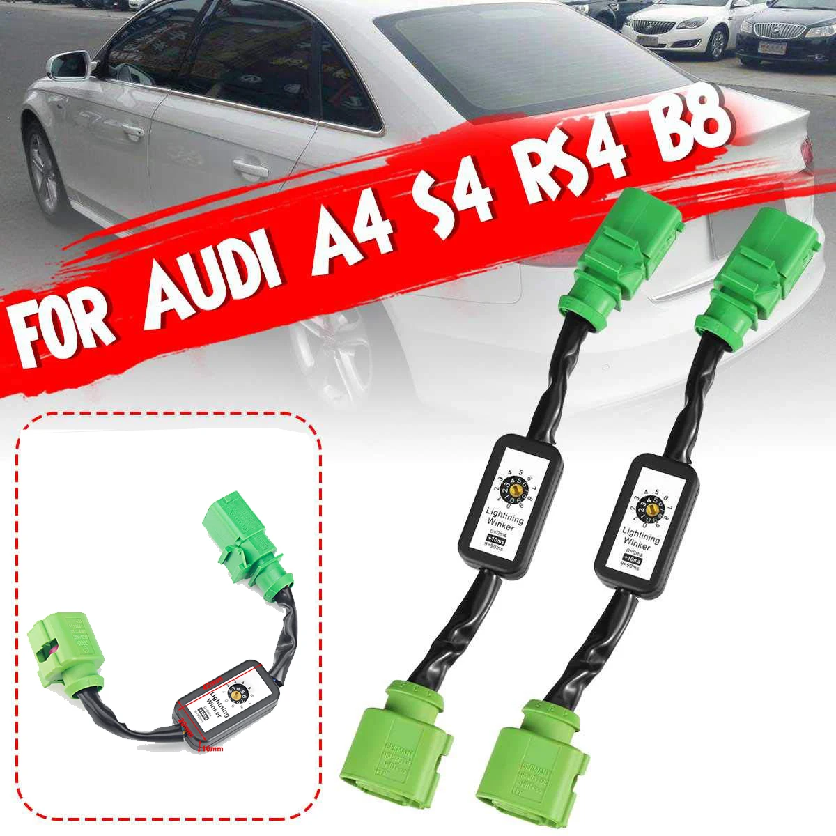 

For Audi A4 S4 RS4 B8 2013 2014 2015 Auto Tail Light Dynamic Turn Signal Indicator LED Taillight Add-on Module Cable Wire Harnes