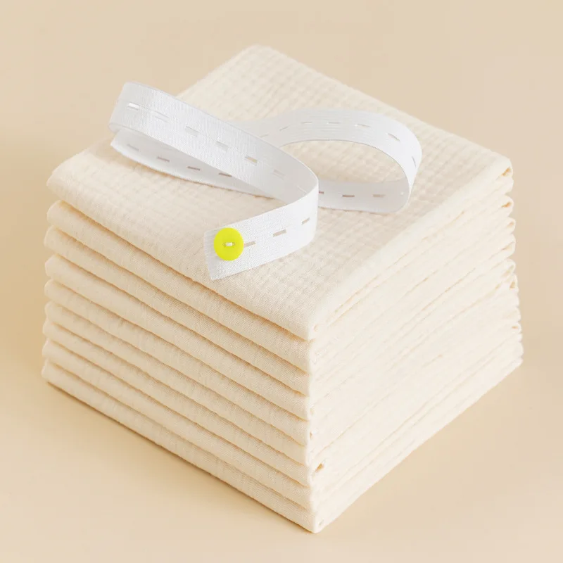 8pc Cotton Baby Gauze Diapers for Newborn Babies Nappy Changing Washable Reusable Double Layer Soft Baby Towel Burp Cloth - 5