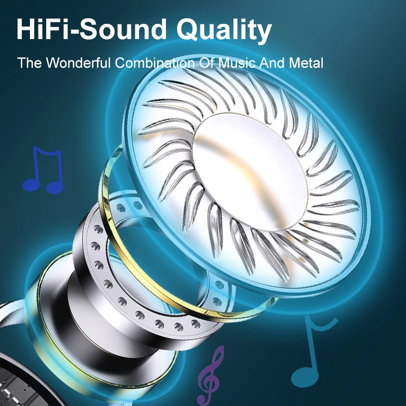 In-Ear Headphones For Xiaomi For Phone Stereo Bass Headset Metal Wired HiFi Headphones Mic For Samsung iPhone