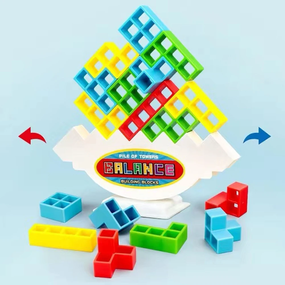 blocks stacking Tetra Tower Game Stacking Blocks Stack Building Blocks Balance Puzzle Board Assembly Bricks Educational Toys for Children Adults Screwing Blocks