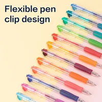 DELI 6/12 Color Gel Pen Set 0.5mm Journal Marking Pens for Planning Drawing & School Supplies Smooth Writing Gel Ink Pens 5