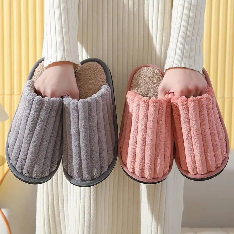 

DG61 New Cotton Slippers Cotton Shoes Autumn and Winter Indoor Home Furnishing Non-slip Thick Soled Plush Warm Men and Women