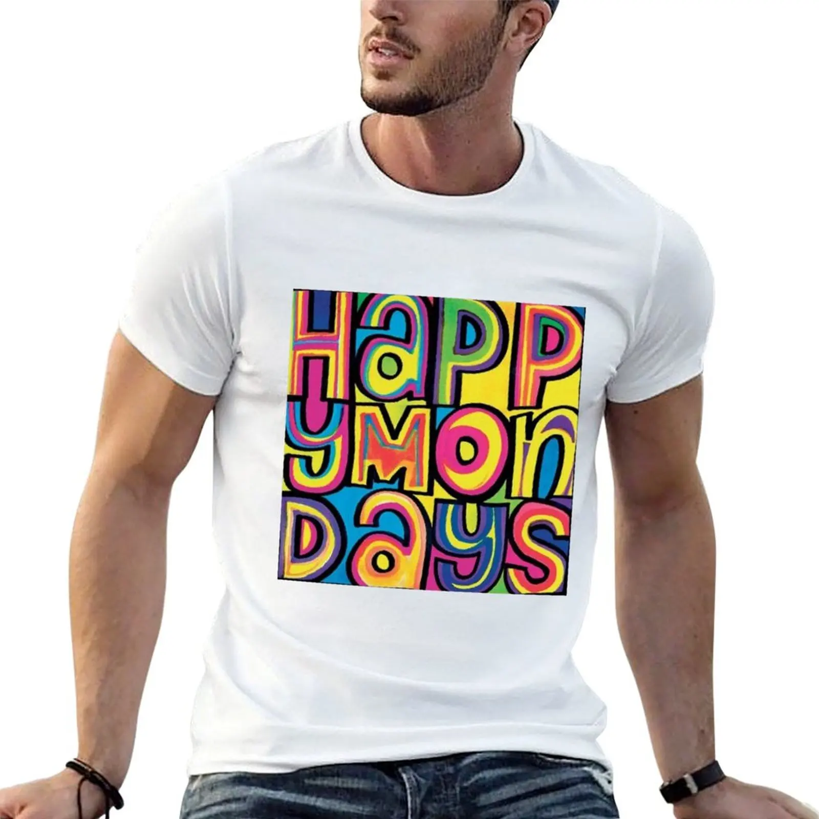 

Happy Mondays T-shirt summer top Aesthetic clothing hippie clothes boys whites mens funny t shirts