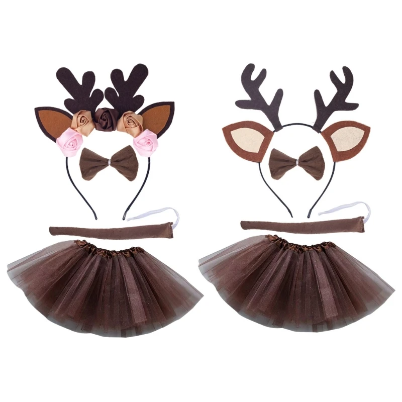 

Reindeer Antler Plush Headband for Kids Christmas Deer Costume Pretend Clothes