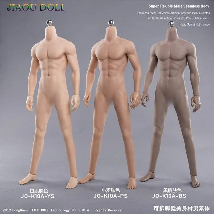 

IN STOCK 1/6 JIAOU JO-K10A Male Bodybuilder Foot Removal Action Figure Body