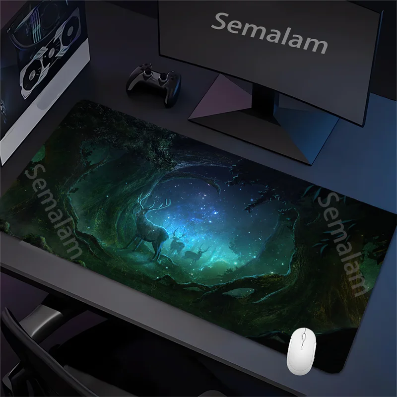 Enchanted Forest Gaming Mouse Pad – Non-Slip Rubber Base, Washable Desk Accessory for Home & Office Decor (35x60)