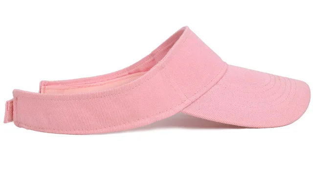 Poletni sončni klobuki za moške in ženske, bombažni nastavljivi vizir, UV zaščita, zgornji del, prazen, enobarvni, športni, tenis, golf, tek, sončna kapa, baseball kapa_voghion.com