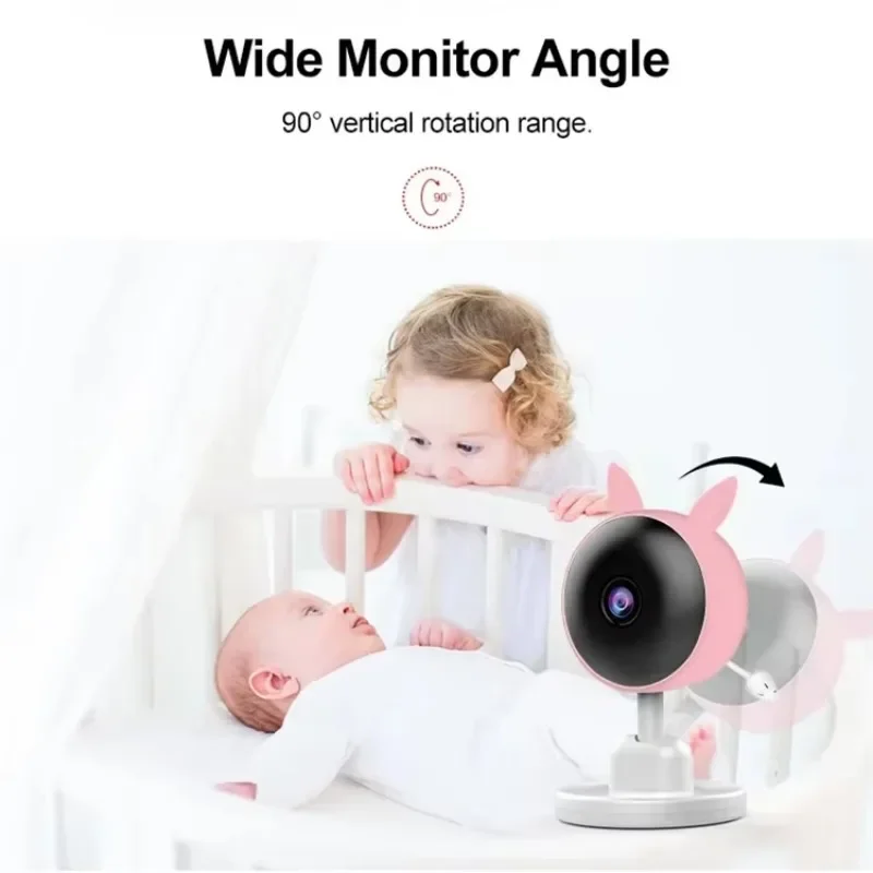 2.8 Inch Video Baby Monitor CCTV Camera 4X Zoom Audio Night Vision Surveillance Camera With Temperature Display Screen Babyphone