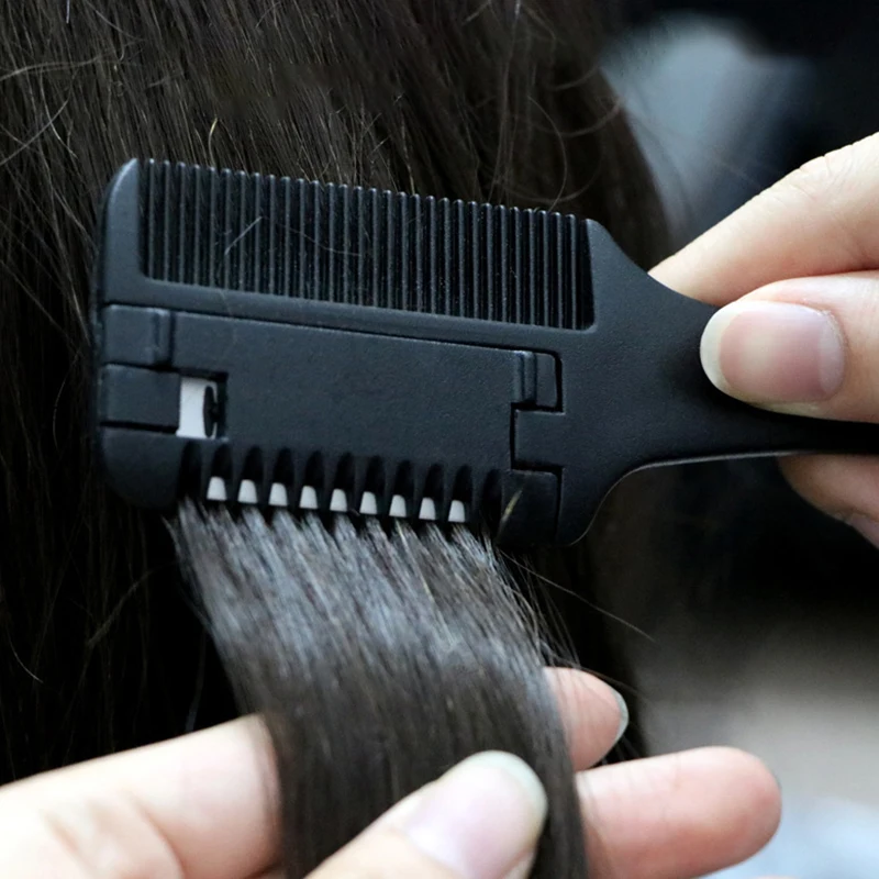 Description Picture 3 of item1pc Hair Cutting Comb Hair Brushes with Razor Blades Hair Trimmer Cutting Thinning Tools Barbershop Hair Salon Styling Tool Comb