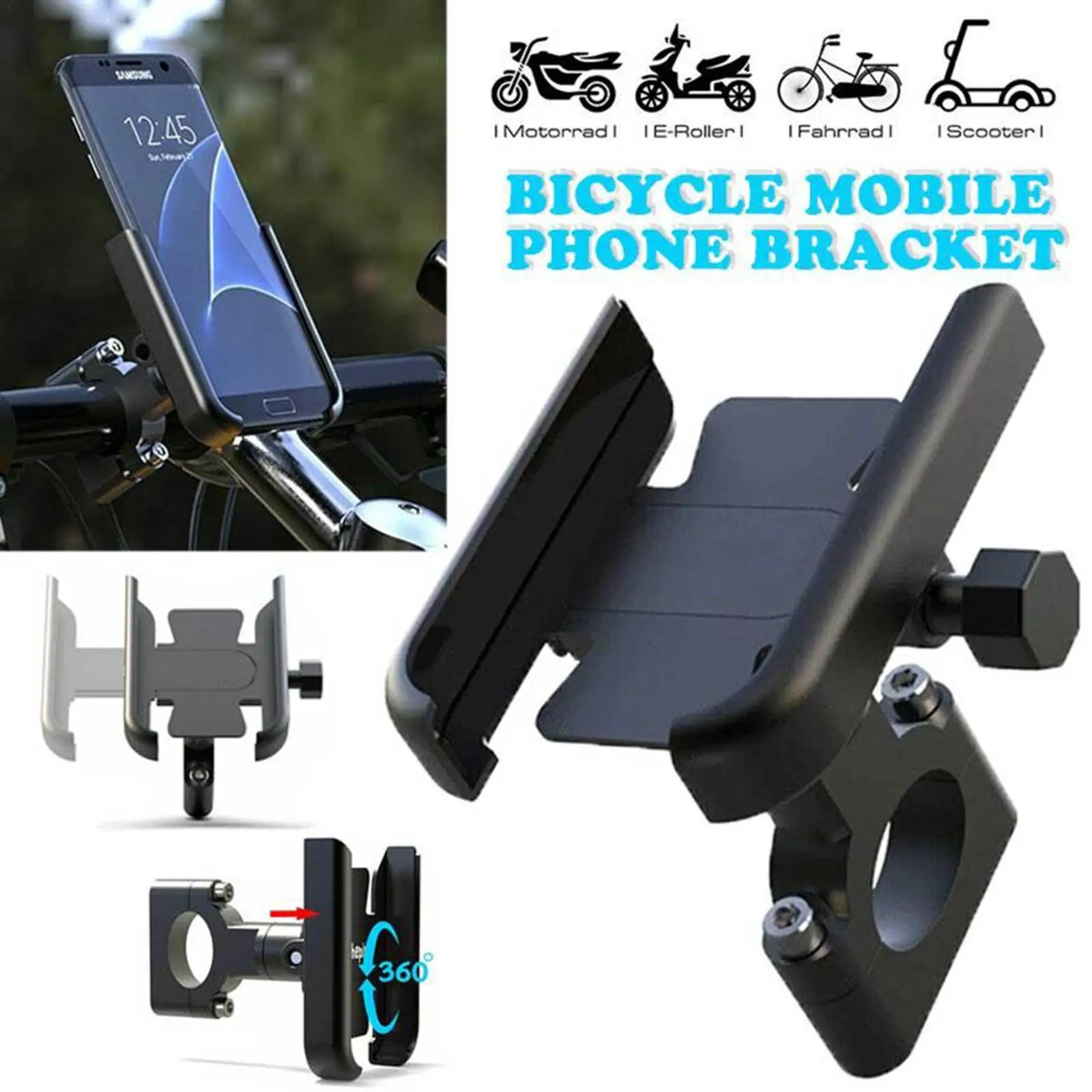 Qiilu Motorcycle Saddlebag Side Bracket- Universal Stainless Steel Refit Saddlebag Side Support Bar Bracket Replacement Kit - View #4