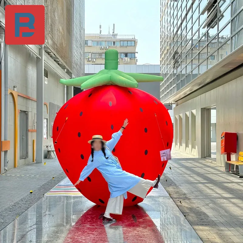 Inflatable cartoon orange strawberry pear fruit air mold fruit fair diversion mall atrium decoration beauty Chen 3