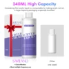 Saviland 240ml Monomer Acrylic Nail Liquid with 3pcs Acrylic Brushes Size 8/10/14 for Acrylic Powder Nails Extension Salon DIY 5
