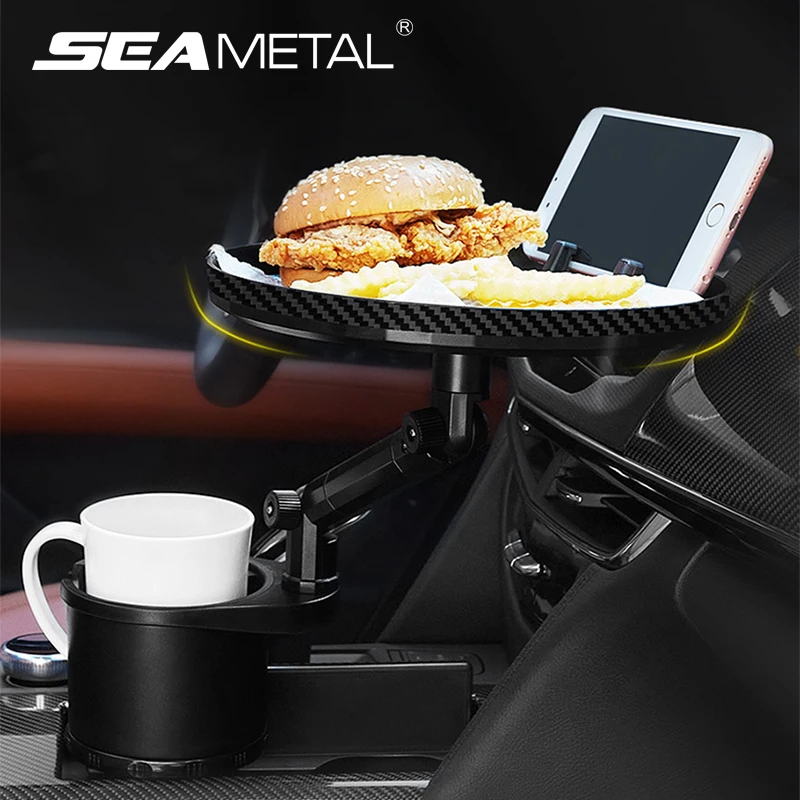 Universal Auto Tasse Halter Einstellbare Auto Mahlzeit Tablett Mit Tasse  Halter Auto Tisch Schreibtisch Für Telefon Trinken Kaffee Halter  Lebensmittel