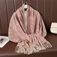 Thickened Core Yarn Scarf for Women Winter Warm Double-Sided Shoulder Wrap Scarf New Hot Sale Of The Season Fashionable And Comf