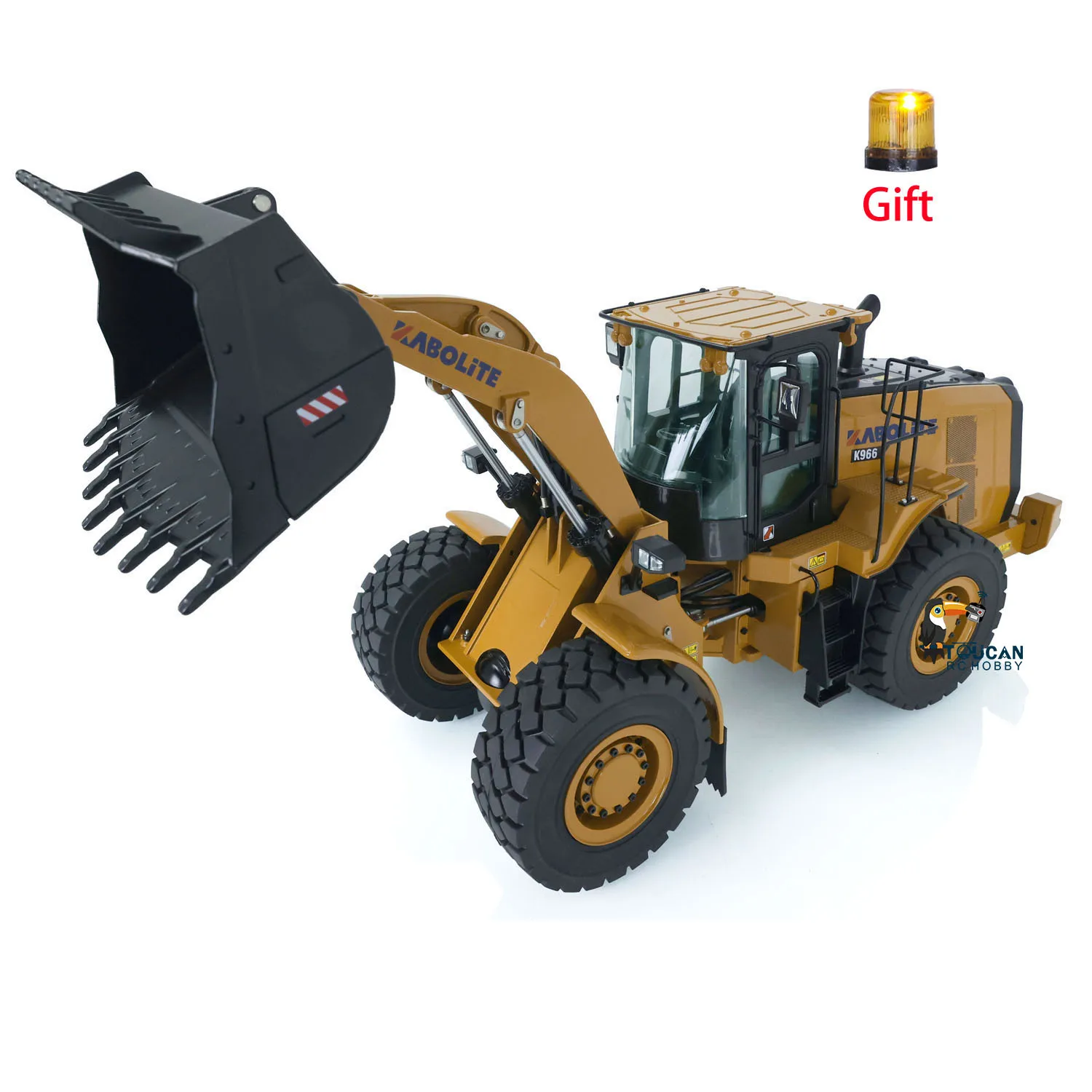 RTR Kabolite K966 RC Hydrulic Loader 1/16 Scale RC Metal Machine Remote Control Model with Light System Toys for Adult TH19405 2
