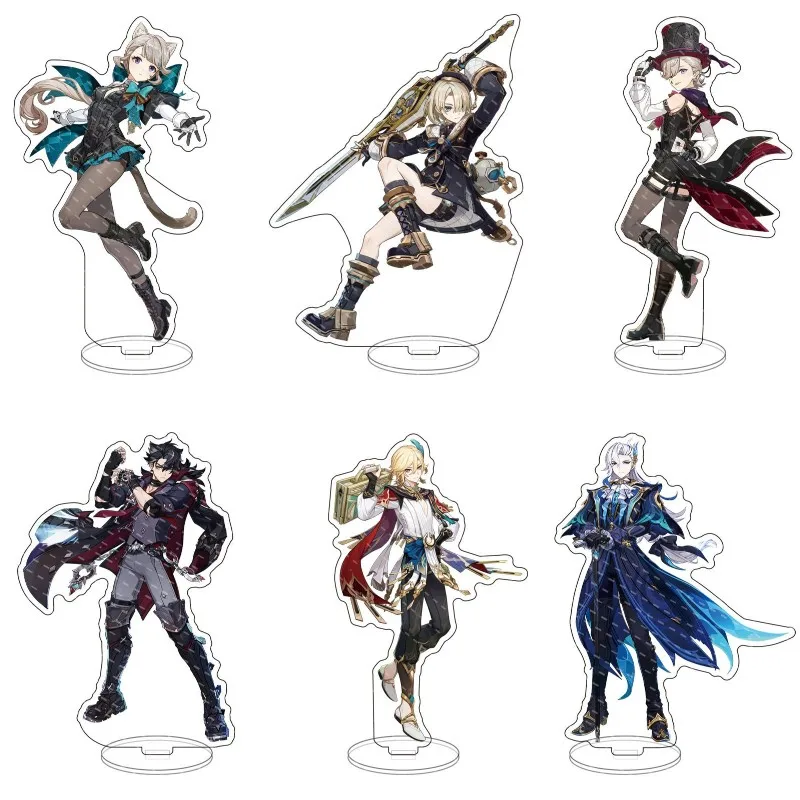 

Anime Genshin Impact Neuvillette Cosplay Acrylic Figure Lynette Wriothesley Game Stand Sign Desk Decor Fans Collection Gift