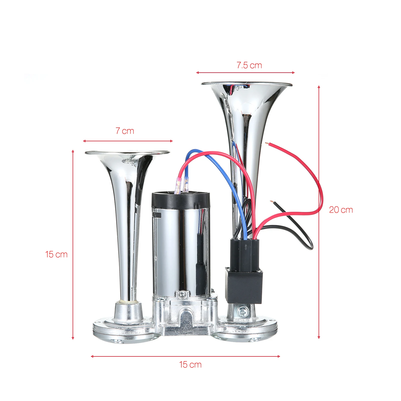 Auto Lufthorn Doppel trompete Horn 12V Universal mit Kompressor 130db laute  Luft hörner für Autos Motorräder Fahrräder Roller