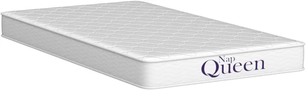 6 Inch Innerspring Twin Size Medium Firm Support Relief Mattress, Bed in a Box, White